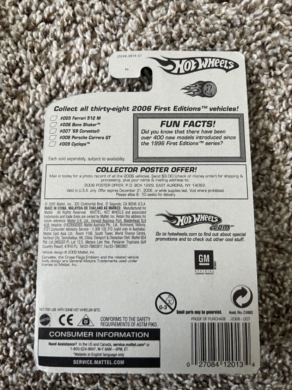 Corvette ‘69 (#007) - Mattel (Hotwheels 2006 First Editions) action figure collectible - Main Image 2