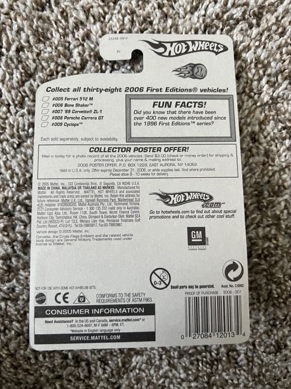 Corvette ‘69 ZL-1 (#007) - Mattel (Hotwheels 2006 First Editions) action figure collectible - Main Image 2