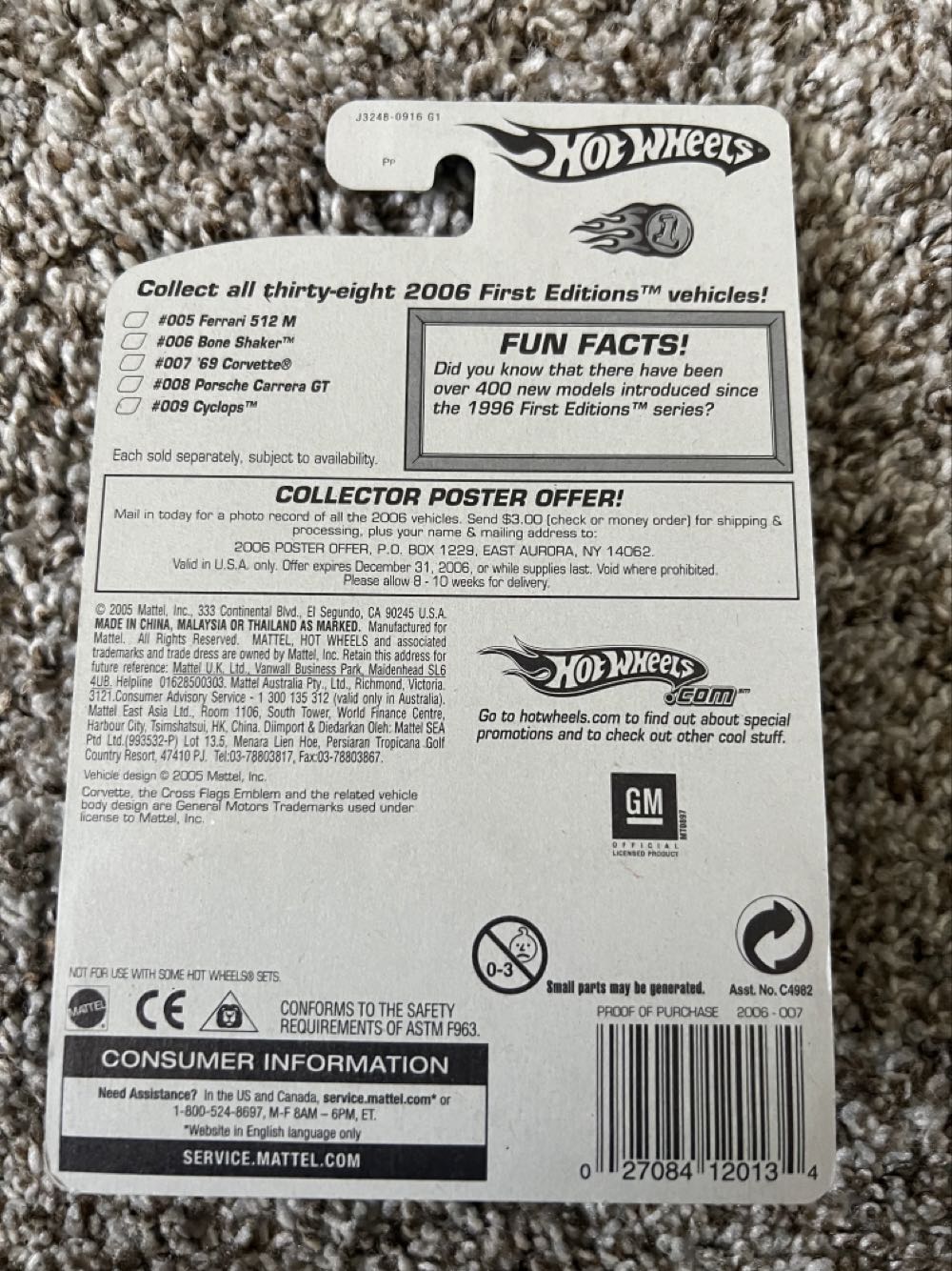 Corvette ‘69 (#007) - Mattel (Hotwheels 2006 First Editions) action figure collectible - Main Image 2