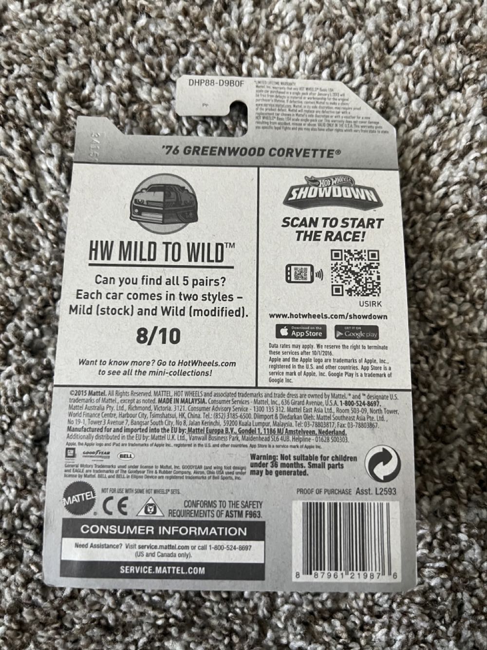 Corvette ‘76 Greenwood - Mattel (Hotwheels Wild To Wild) action figure collectible - Main Image 2