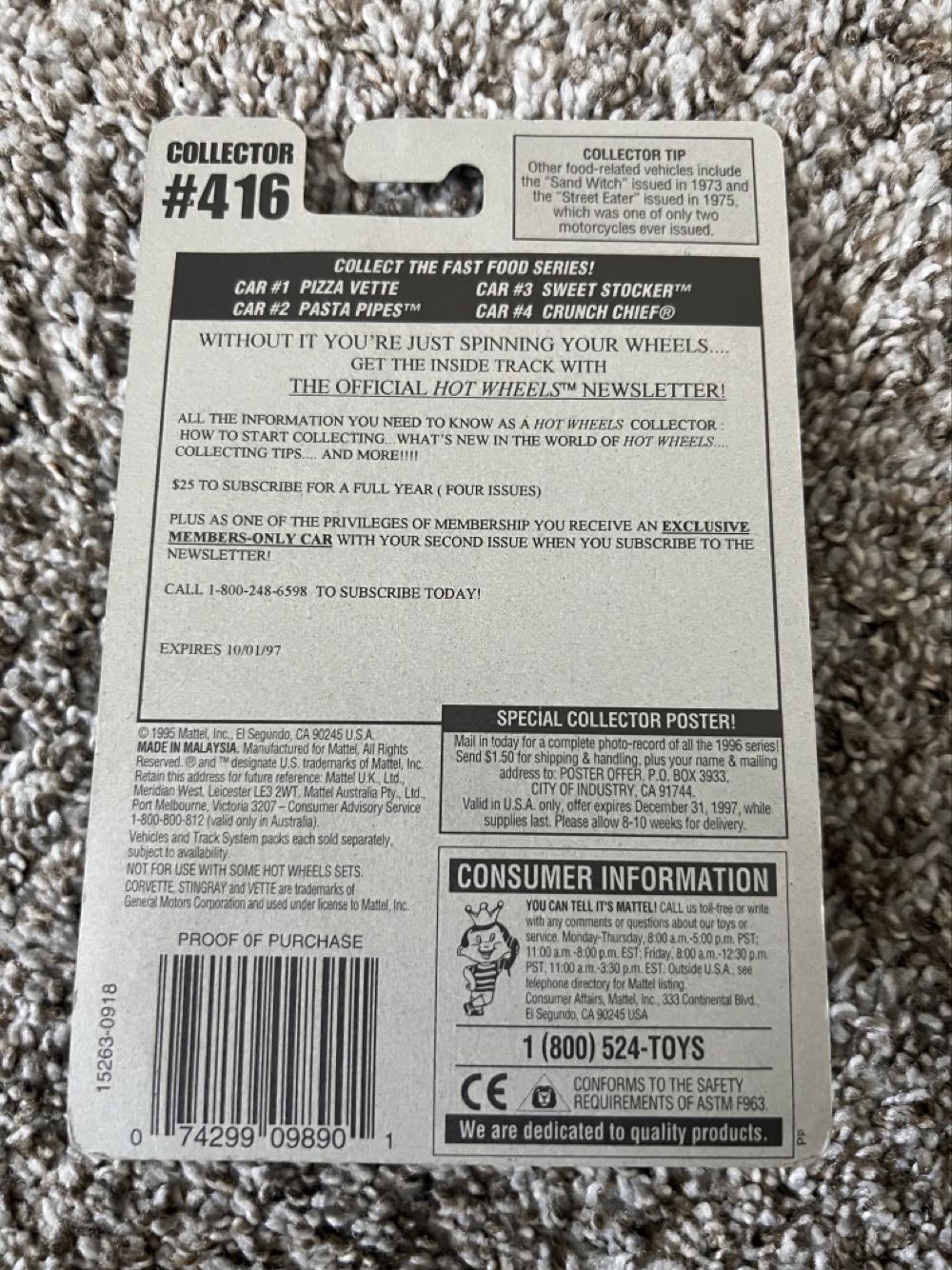 Corvette Pizza - Mattel (Hotwheels Fast Food Series) action figure collectible - Main Image 2