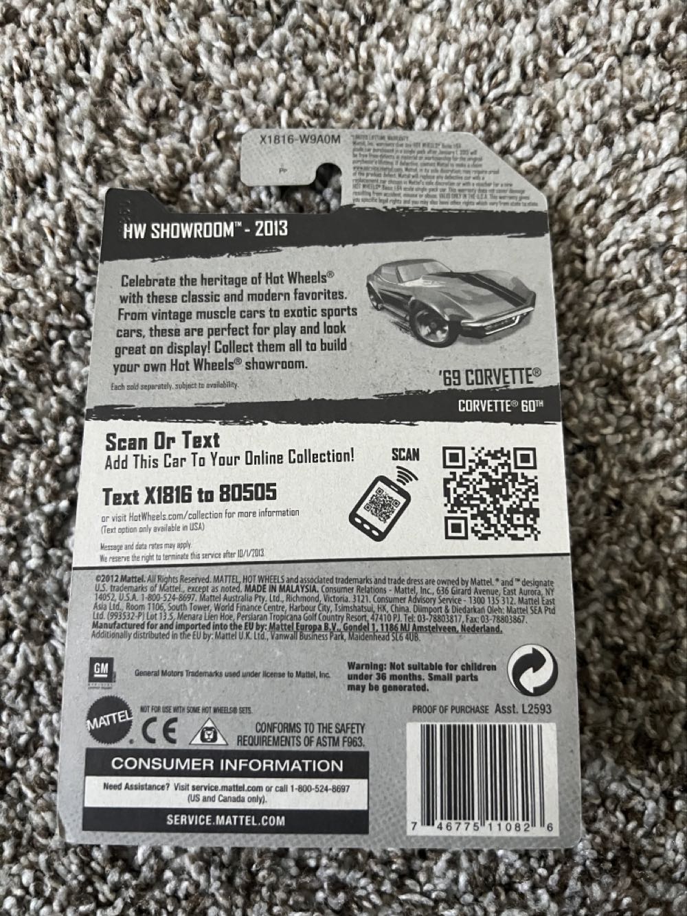 Corvette ‘69 - Mattel (Hotwheels Showroom) action figure collectible - Main Image 2