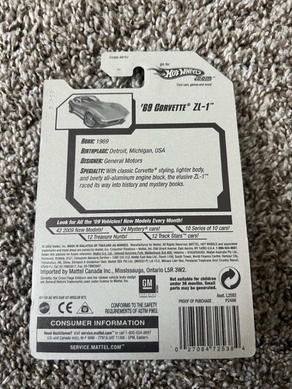 Corvette ‘69 ZL-1 - Mattel (Hotwheels Dream Garage) action figure collectible - Main Image 2