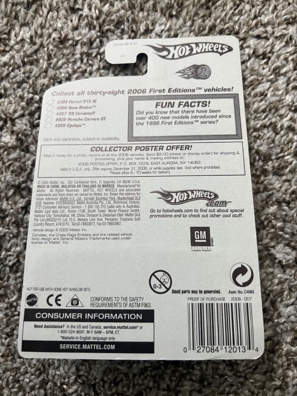 Corvette ‘69 (#007) - Mattel (Hotwheels 2006 First Editions) action figure collectible - Main Image 2