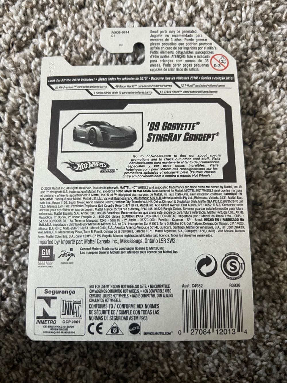 Corvette ‘09 Stingray Concept - Mattel (Hotwheels 2010 Premiere) action figure collectible - Main Image 2