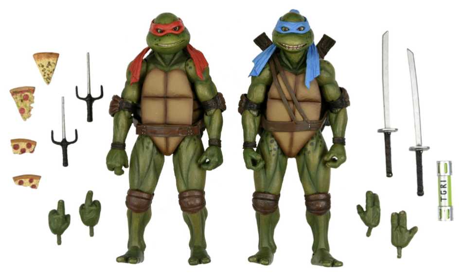 Teenage Mutant Ninja Turtles II: The Secret of the Ooze - Neca (Leonardo & Raphael) action figure collectible - Main Image 2