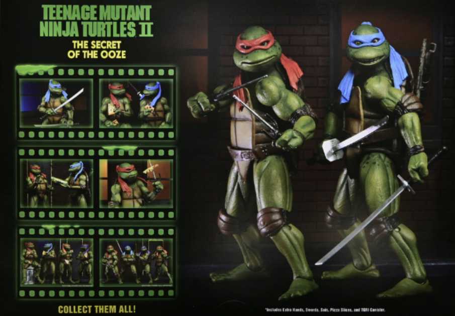 Teenage Mutant Ninja Turtles II: The Secret of the Ooze - Neca (Leonardo & Raphael) action figure collectible - Main Image 3
