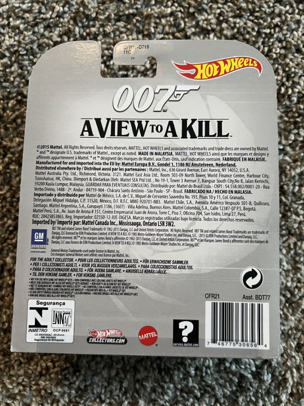 Corvette 1980 (007) - Mattel (Hotwheels 007 A View To A Kill) action figure collectible - Main Image 2