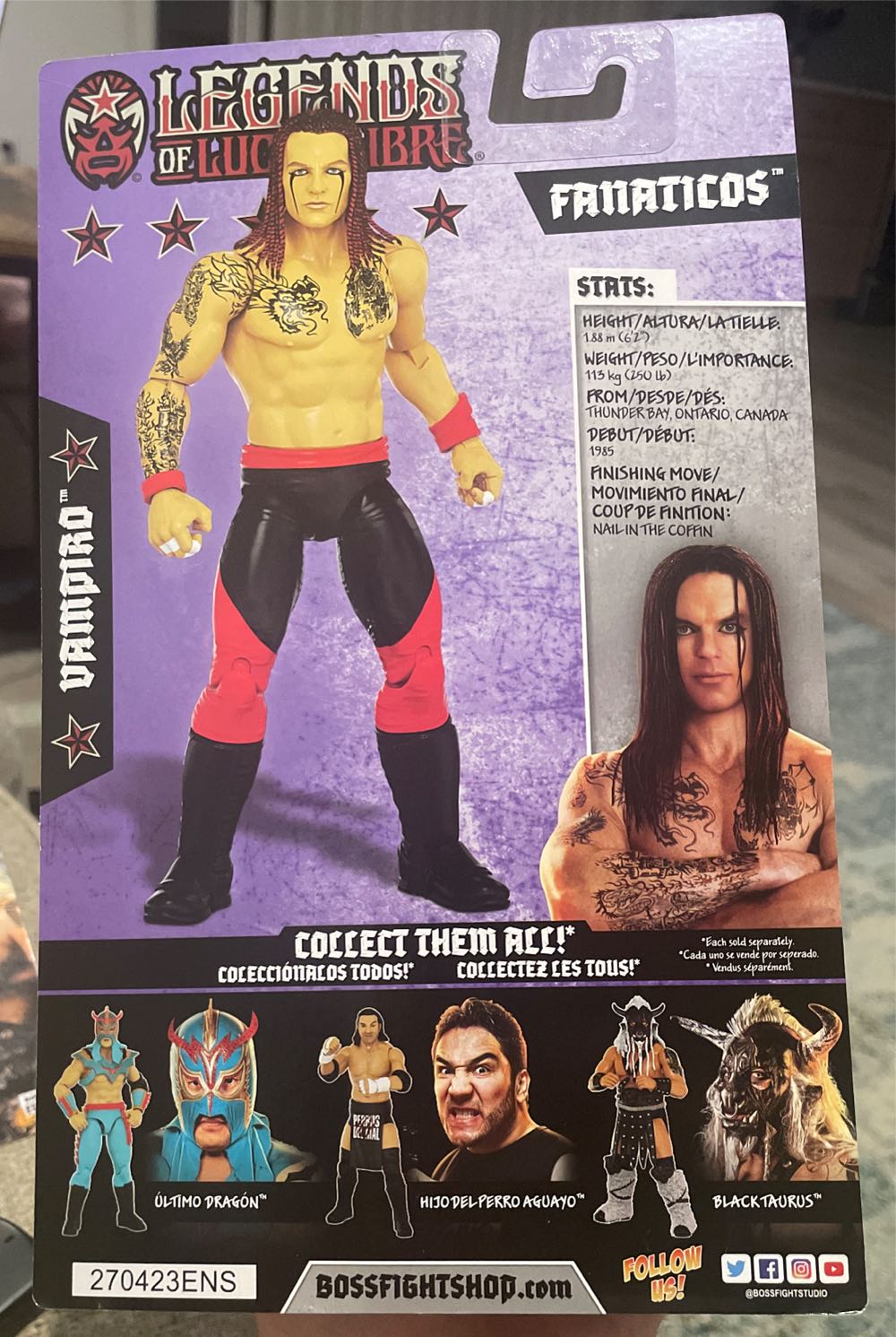 Vampiro - Boss Fight Studio (Legends of Lucha Libre Fanaticos Series 2) action figure collectible [Barcode 814800023653] - Main Image 2
