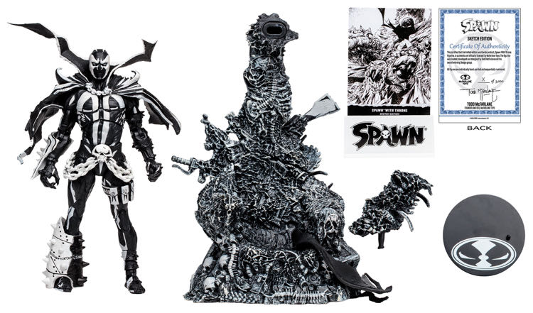 Spawn w/ Throne (Signed Sketch Edition) - McFarlane Toys (Sketch Edition Autograph Series) action figure collectible [Barcode 787926901993] - Main Image 4