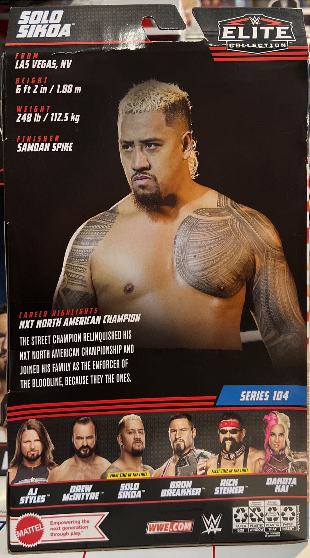 Solo Sikoa - Mattel Wwe (WWE) action figure collectible - Main Image 2