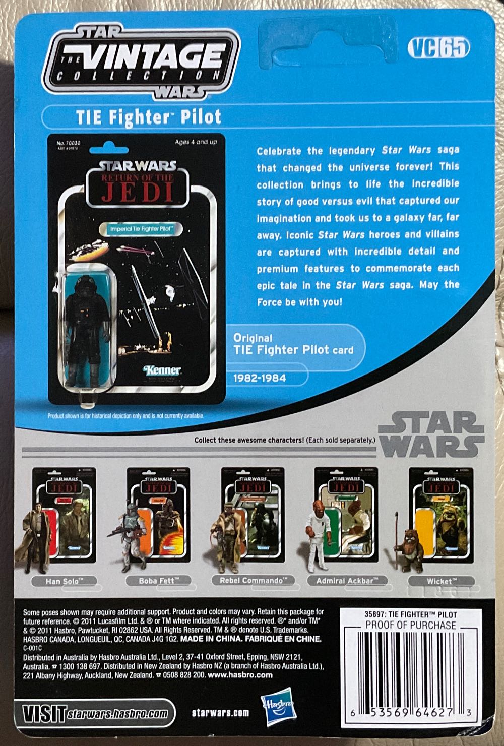 Vintage Collection - #65 - TIE Fighter Pilot - Hasbro (Return Of The Jedi) action figure collectible - Main Image 2