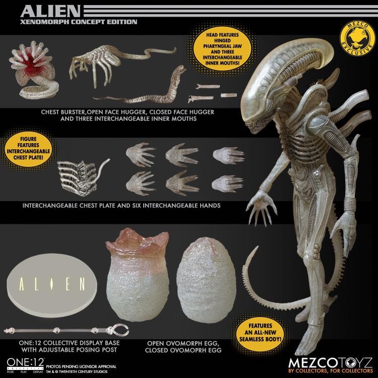 Mezco One:12 (Film) - Xenomorph (Concept) - Mezco Toyz - One:12 Collective (Alien) action figure collectible - Main Image 2