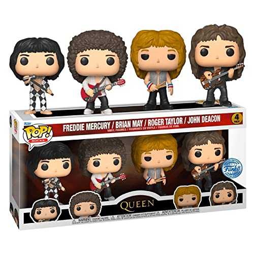Queen: Freddie Mercury Brian May Roger Taylor John Deacon Special Edition Vinyl Figures  (Funko Pop) action figure collectible [Barcode 889698668446] - Main Image 1