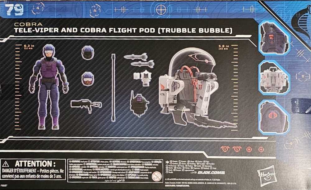 Tele-viper And Cobra Flight Pod (Trubble Bubble) (79) - Hasbro (G.I. Joe: Classified Series) action figure collectible [Barcode 5010996111524] - Main Image 2
