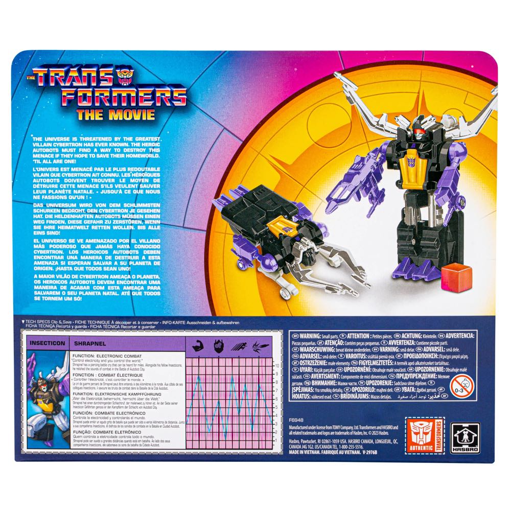Transformers TF The Movie Shrapnel G1 Reissue Animated Colors - Hasbro (The Transformers: The Movie) action figure collectible [Barcode 5010996152879] - Main Image 4