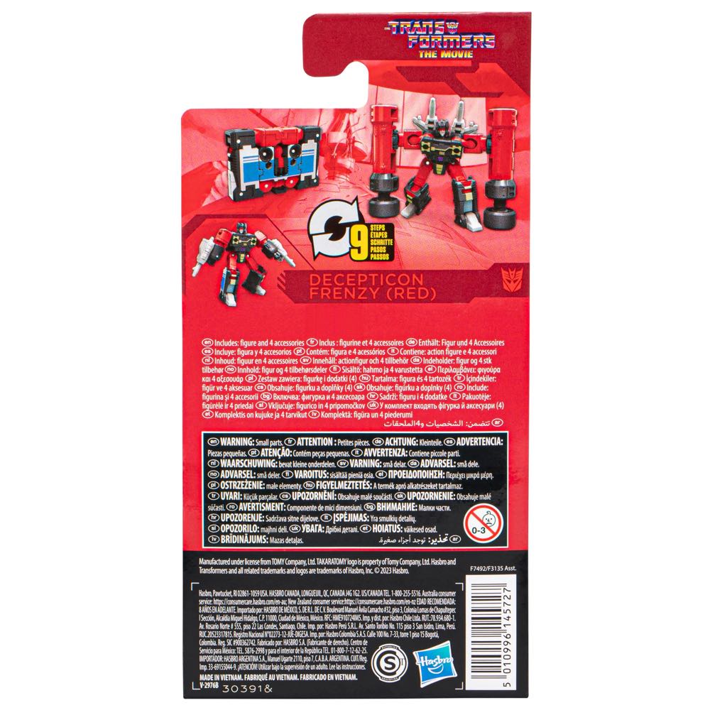 TF Studio Series 86: Core Decepticon Frenzy (Red) - Hasbro / Takara Tomy (Transformers Studio Series ‘86) action figure collectible [Barcode 5010996145727] - Main Image 4