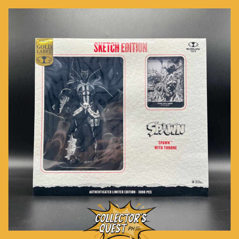 Spawn With Throne(Sketch Edition) - McFarlane Toys (Sketch Edition Autograph Series) action figure collectible [Barcode 787926901986] - Main Image 2