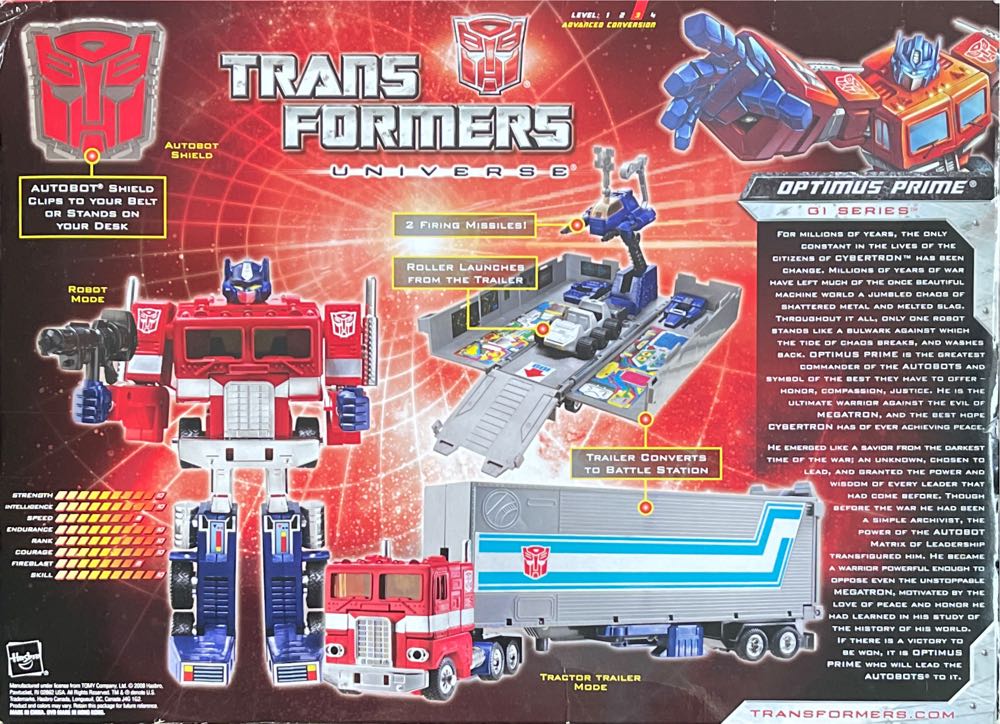 Optimus Prime (25th Anniversary, 2009) - Hasbro (Transformers Universe 2.0) action figure collectible [Barcode 653569356455] - Main Image 3