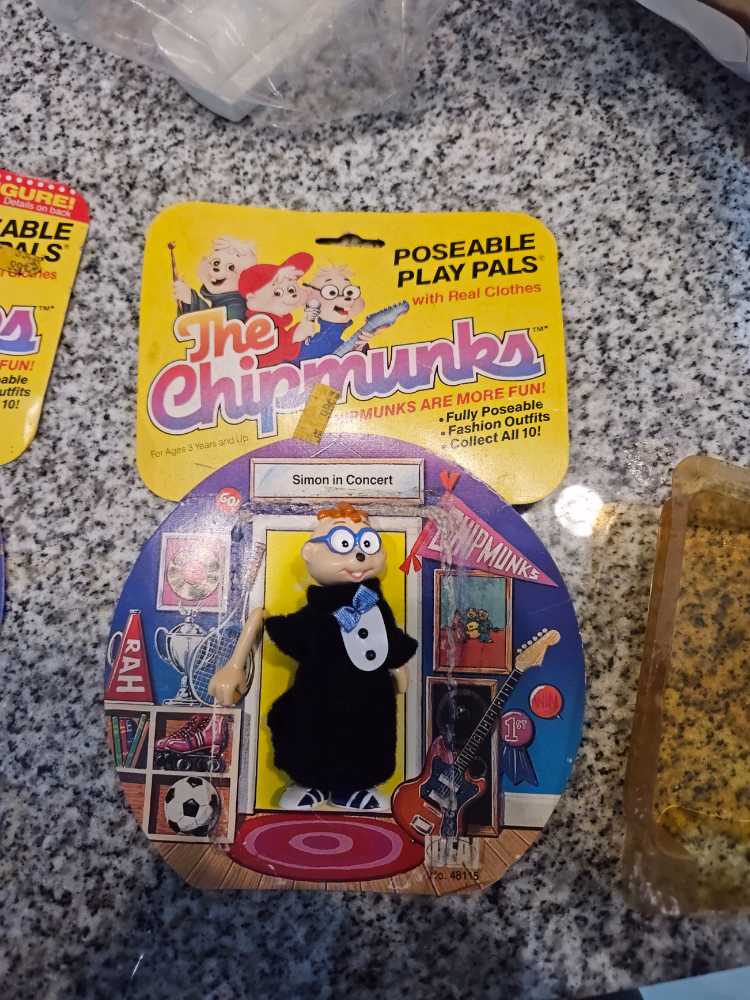 Vintage The Chipmunks Uncle Harry In His Best 3” Poseable Play Pals Moc Real Clothes Concert  Theodore  action figure collectible [Barcode 026262481159] - Main Image 4