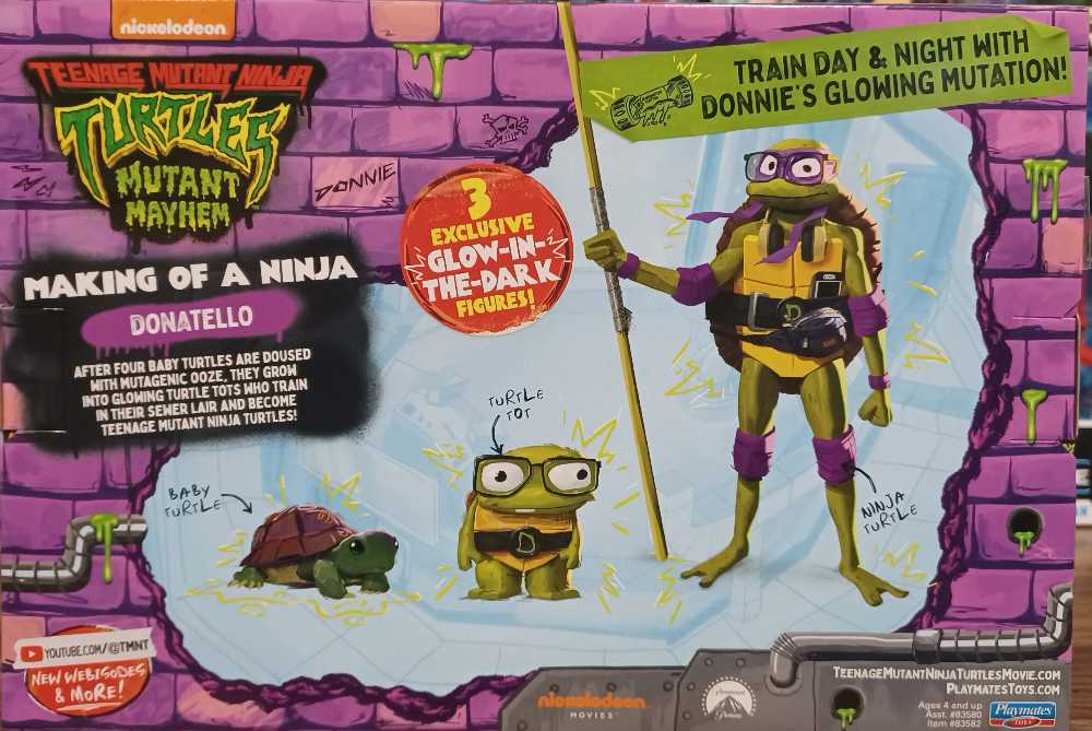 Making of a Ninja Donatello - Playmates Toys (Teenage Mutant Ninja Turtles: Mutant Mayhem) action figure collectible [Barcode 043377835820] - Main Image 2
