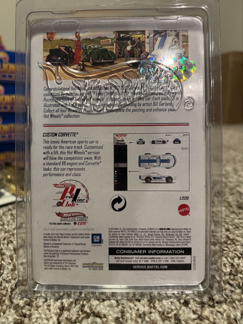 Corvette Custom - Mattel (Hotwheels Red Line Club) action figure collectible - Main Image 2