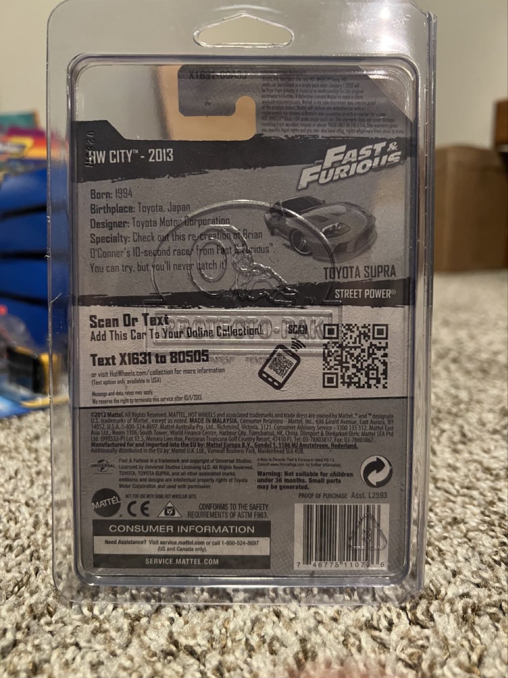 Toyota Supra - Mattel (Hotwheels City) action figure collectible - Main Image 2