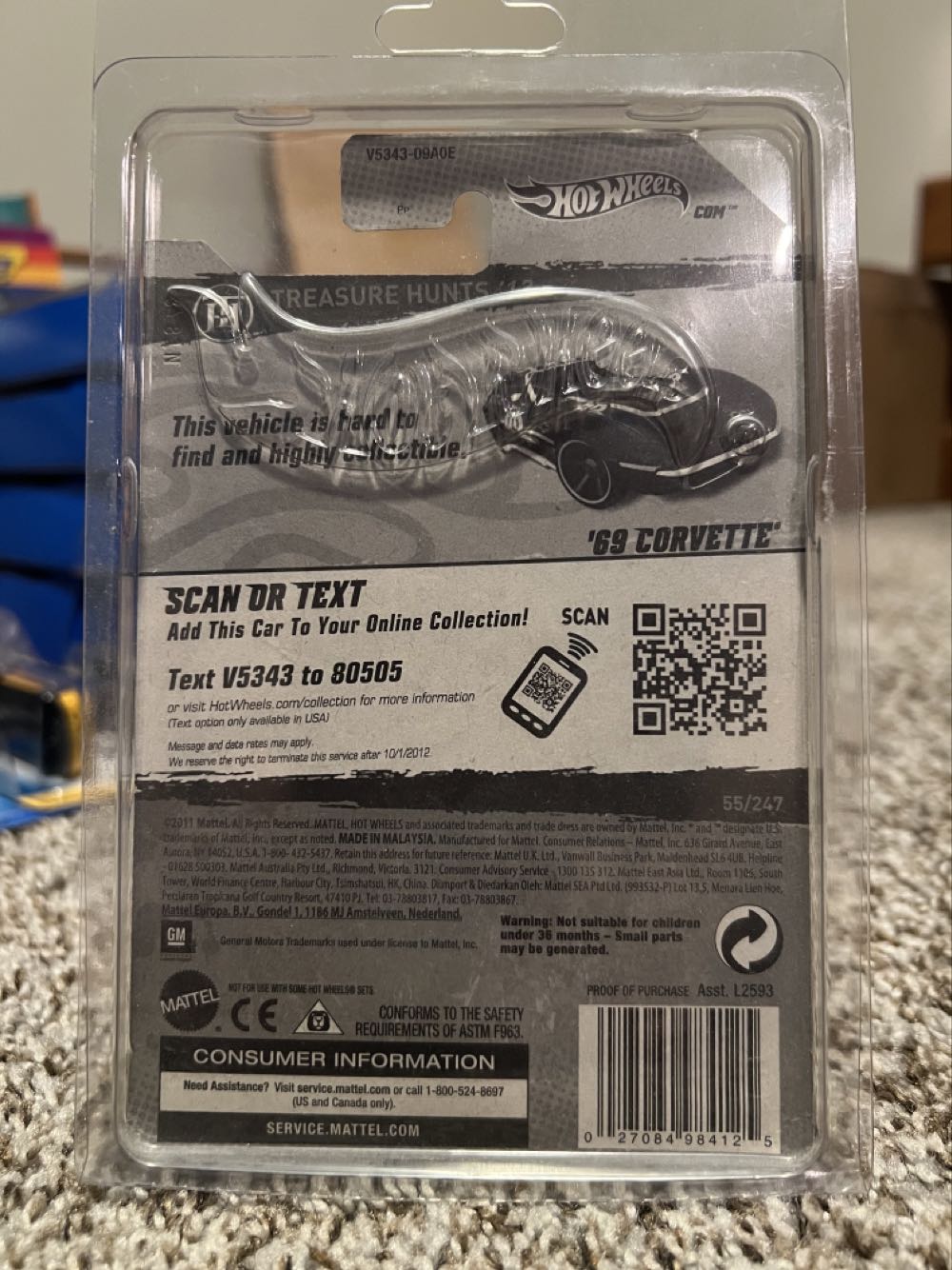 Corvette ‘69 - Mattel (Hotwheels Treasure Hunts ‘12) action figure collectible - Main Image 4