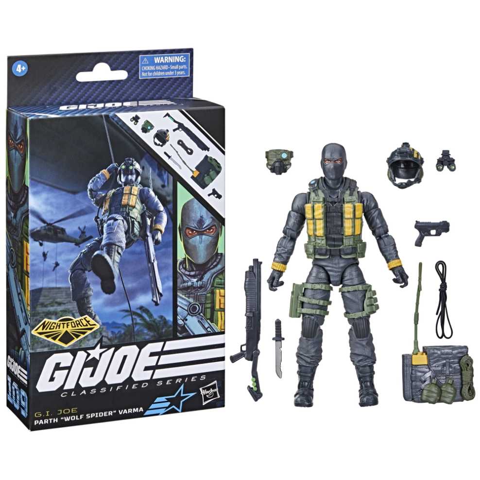 #109 Parth “Wolf Spider” Varma (Night Force) - Hasbro (G.I. Joe) action figure collectible [Barcode 5010996147141] - Main Image 2