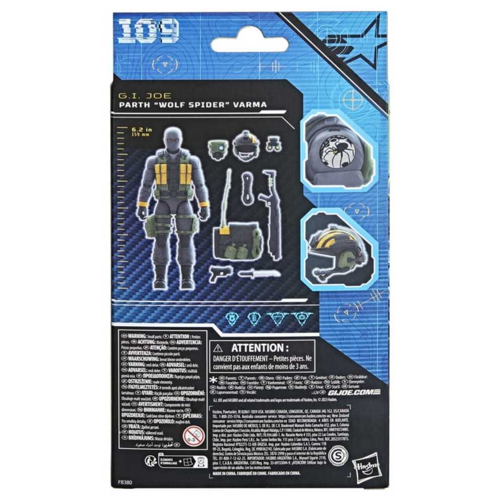 #109 Parth “Wolf Spider” Varma (Night Force) - Hasbro (G.I. Joe) action figure collectible [Barcode 5010996147141] - Main Image 4