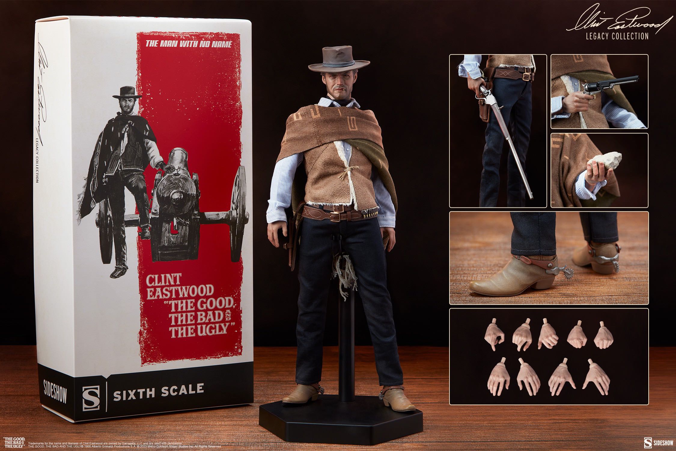 The Man With No Name - Sideshow Collectibles (Clint Eastwood Collection) action figure collectible [Barcode 747720251342] - Main Image 4