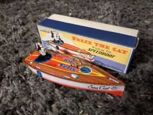 Felix The Cat Tin Speedboat Wind Up Schylling Collector Toy Speedboat. Series. . Series  action figure collectible [Barcode 019649201648] - Main Image 1
