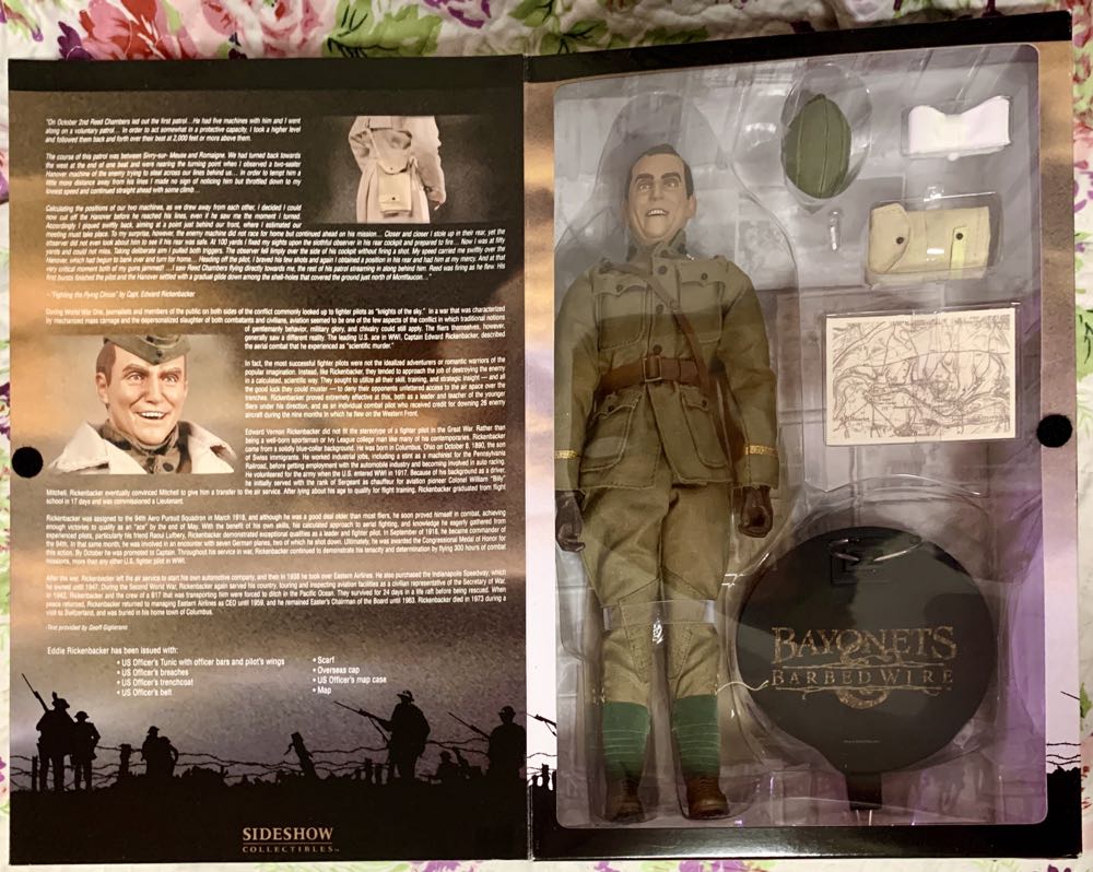 Sideshow Collectibles Lieutenant Eddie Rickenbacker Bayonets & Barbed Wire 12” # Eddie Rare - Sideshow Toy action figure collectible [Barcode 747720206823] - Main Image 3