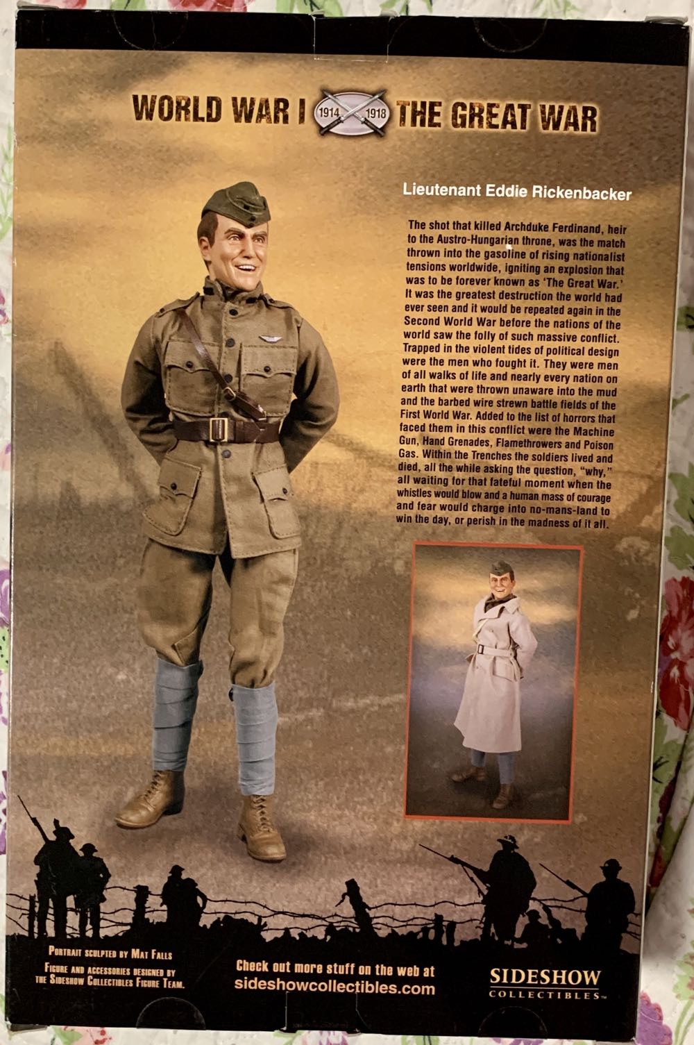 Sideshow Collectibles Lieutenant Eddie Rickenbacker Bayonets & Barbed Wire 12” # Eddie Rare - Sideshow Toy action figure collectible [Barcode 747720206823] - Main Image 4