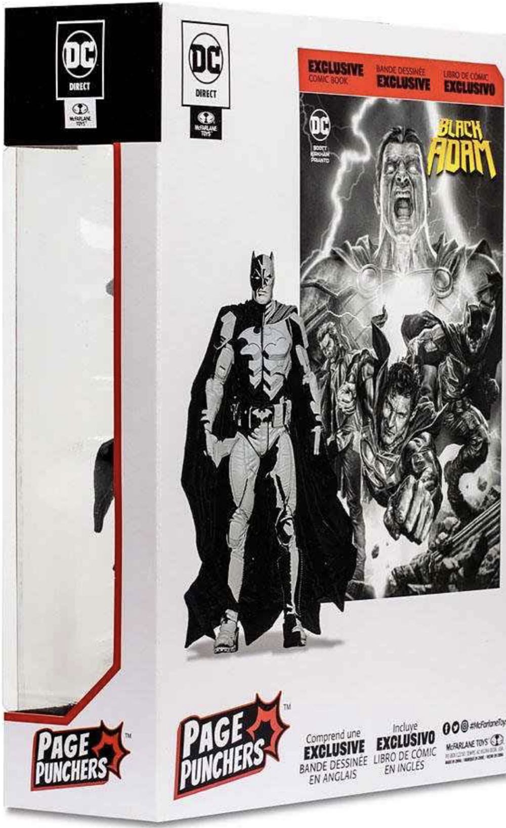 Batman B/W - Mcfarlane Page Punchers (Page Punchers: Black Adam) action figure collectible - Main Image 2