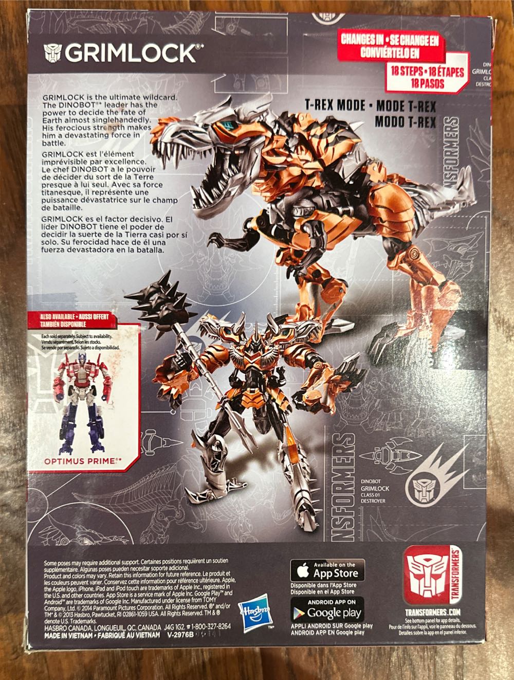Transformers 4 Age Of Extinction Grimlock - Hasbro (Transformers 4: Age of Extinction) action figure collectible [Barcode 653569931638] - Main Image 2