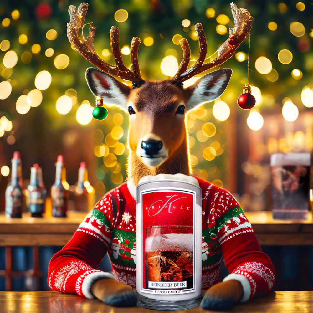 CANDLE: Christmas Kringle Reindeer Beer 2 Wick  2023 - Kringle Candle (Christmas Candles) action figure collectible [Barcode 846853084022] - Main Image 4