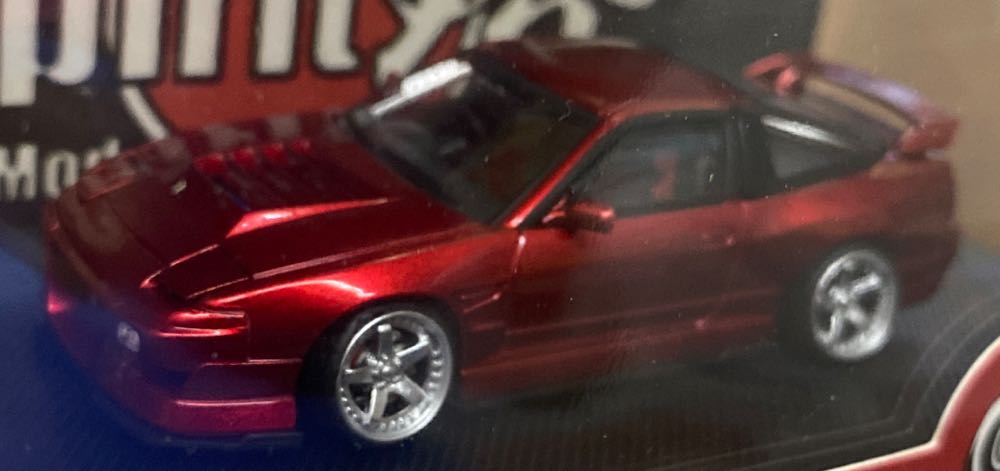 Nissan Custom 180sx Folding Headlight Spirit Red Met. 1:64 Met Headlights - Mirco Turbo action figure collectible [Barcode 6975632430225] - Main Image 2