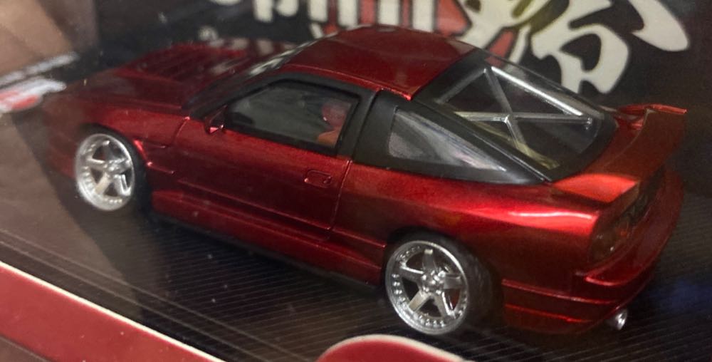 Nissan Custom 180sx Folding Headlight Spirit Red Met. 1:64 Met Headlights - Mirco Turbo action figure collectible [Barcode 6975632430225] - Main Image 3