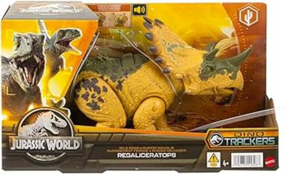Jurassic World Dinosaur Toys With Roar Sound & Attack Action Wild Roar Posable Figures Physical & Connected Digital Play - Matell Jurassic Park (Jurassic World) action figure collectible [Barcode 194735116287] - Main Image 2