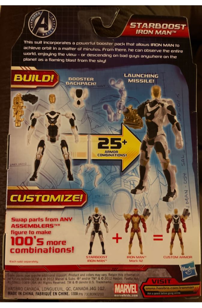 Starboost Iron Man - Hasbro Australia (Iron Man 3 Assemblers) action figure collectible [Barcode 653569814962] - Main Image 2