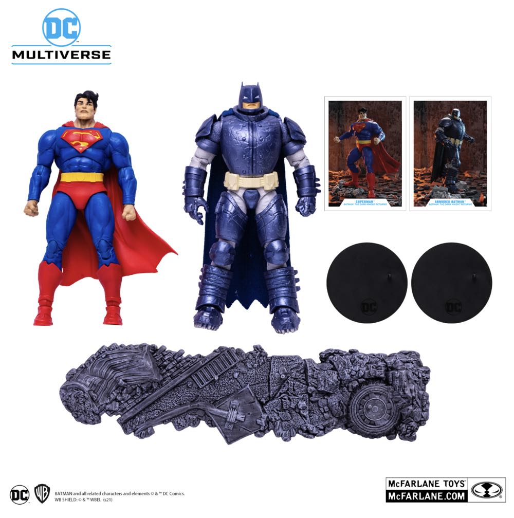 Superman VS Armored Batman 2 Pack - McFarlane Toys (DC Multiverse) (Batman : The Dark Knight Returns) action figure collectible - Main Image 3