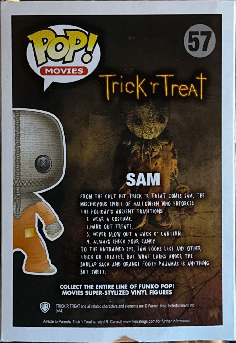Funko - (57) Sam - Funko Pop Movies (Trick r Treat) action figure collectible [Barcode 830395033617] - Main Image 3