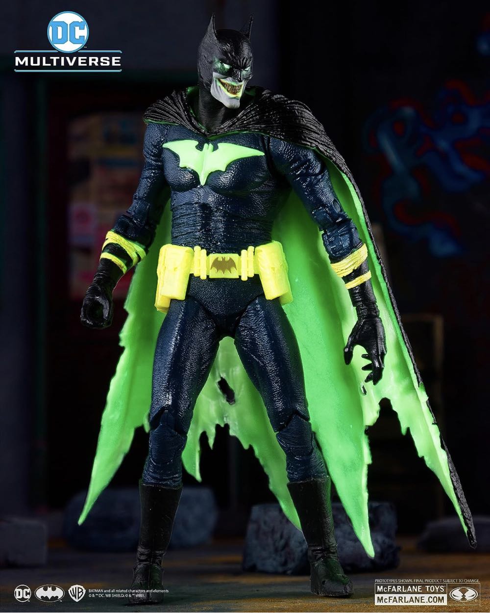 Batman Of Earth 22 Infected (Glow In The Dark) - McFarlane Toys (DC Multiverse The Batman Who Laughs Glown in The Dark Edition) action figure collectible [Barcode 787926170689] - Main Image 4