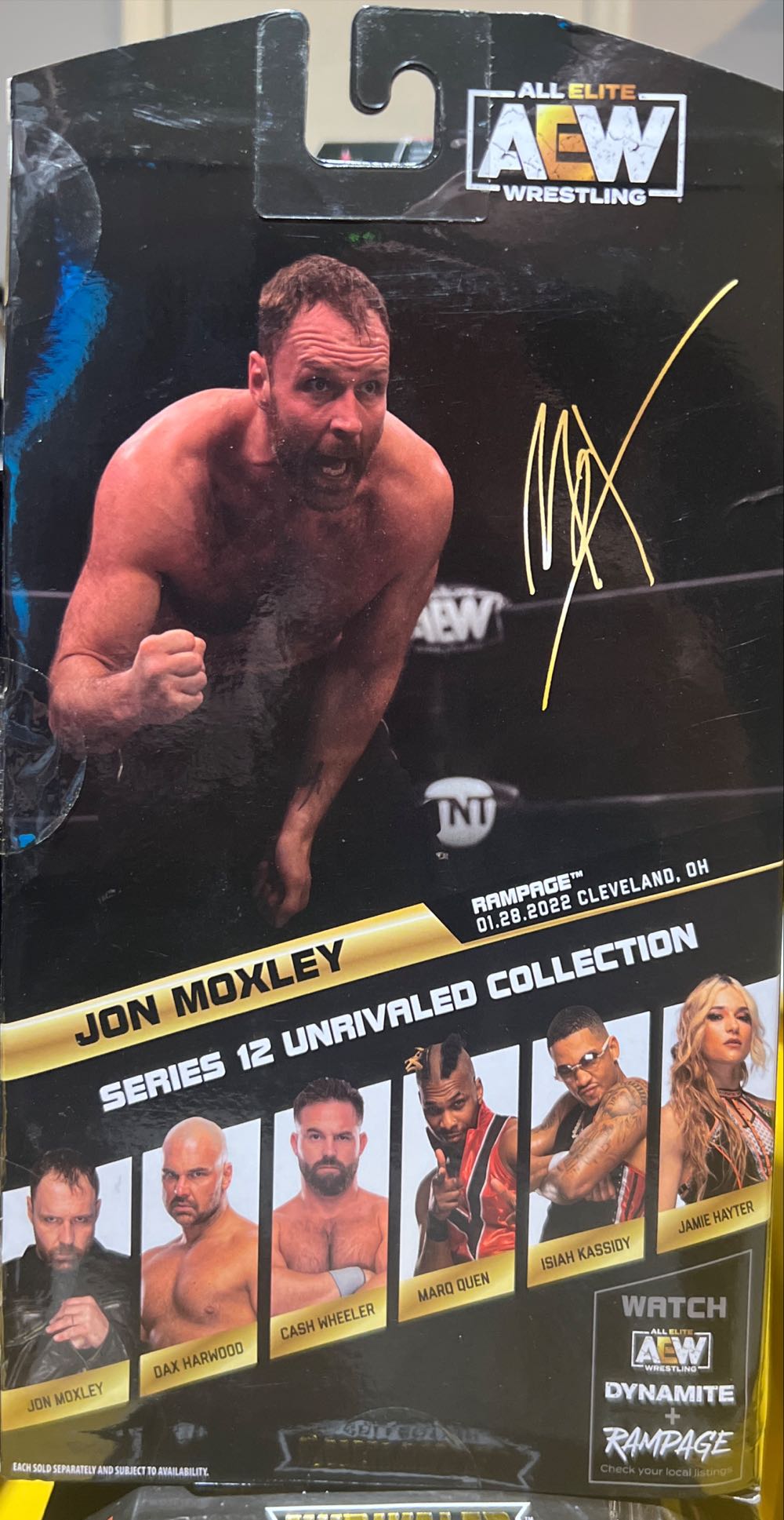 AEW Unrivaled Series 12 John Moxley Chase  Rare #110  # 1/5000 New! - Jazwares action figure collectible [Barcode 191726431169] - Main Image 2