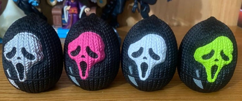 1 Ghost Face Eggs White Silver Green Pink - Handmade By Robots action figure collectible - Main Image 4