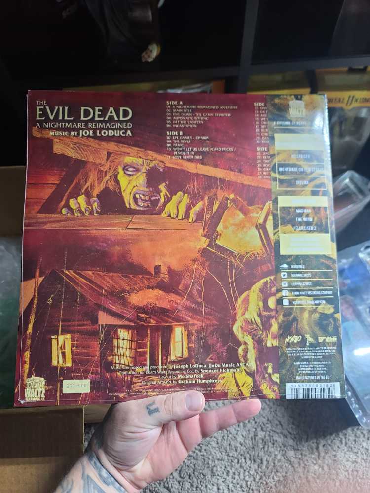 New Evil Dead: Nightmare Reimagined Naturum De Montum Mondo Vinyl Lp Joe Loduca Dead Signed - Mondo (Horror) action figure collectible [Barcode 5053760037828] - Main Image 2