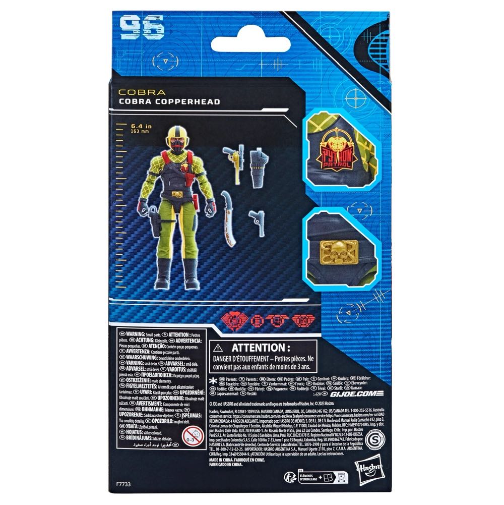 #96 Copperhead (Python Patrol) - Hasbro (G.I. Joe) action figure collectible [Barcode 5010996126047] - Main Image 2