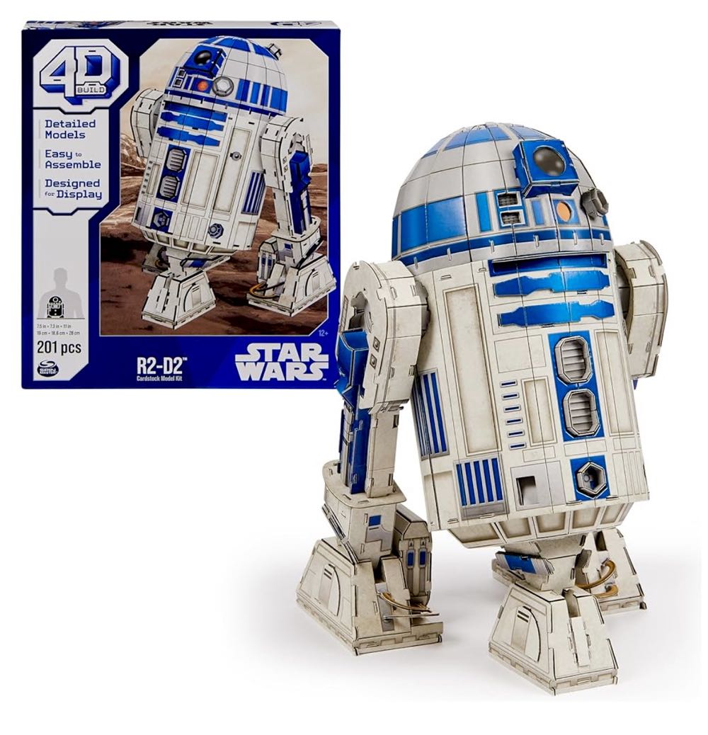 4d Build Star Wars R2-d2 Cardstock Model Kit 201 Pcs | Star Wars Toys Desk Decor | Building Toys | 3d Model Kits For Adults & Teens 12 - Spin Master (Star Wars) action figure collectible [Barcode 778988505151] - Main Image 2