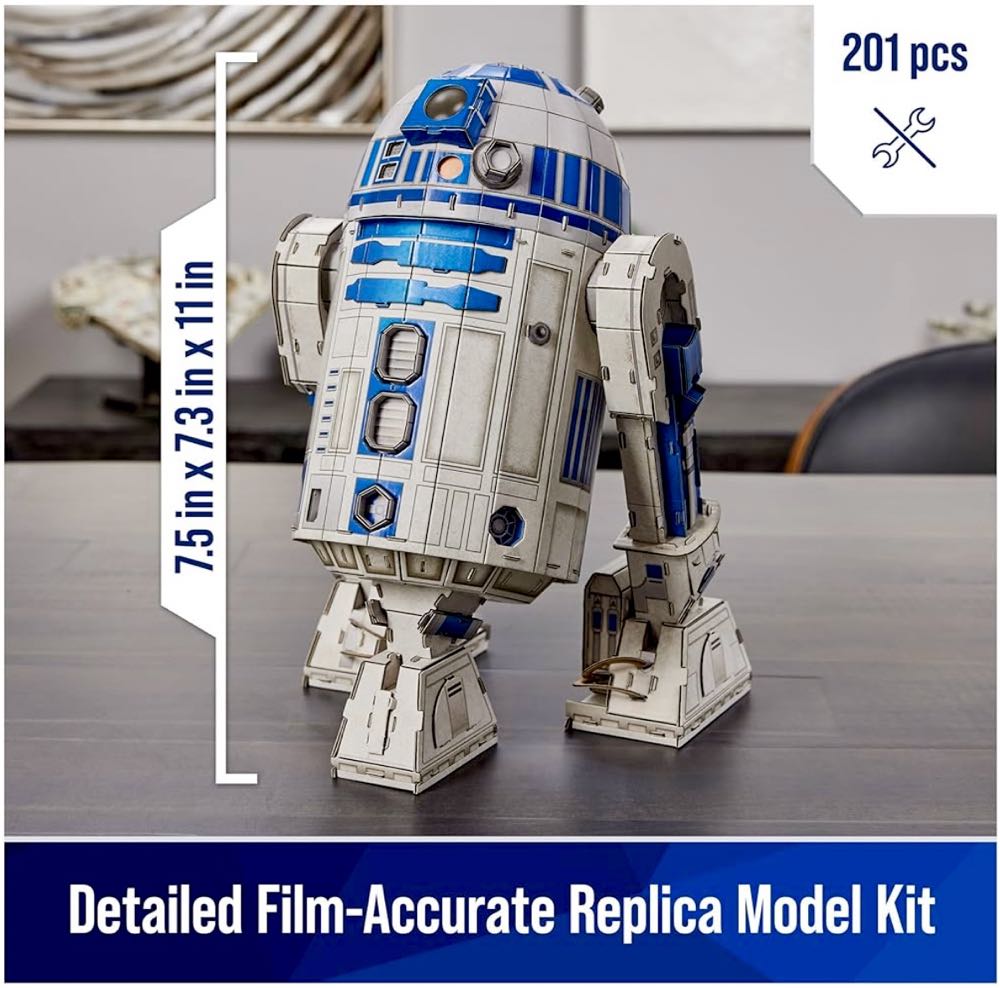 4d Build Star Wars R2-d2 Cardstock Model Kit 201 Pcs | Star Wars Toys Desk Decor | Building Toys | 3d Model Kits For Adults & Teens 12 - Spin Master (Star Wars) action figure collectible [Barcode 778988505151] - Main Image 3